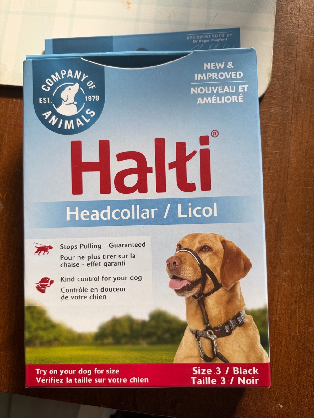 Headcollar Dog Head Collar - Black (Size 3)